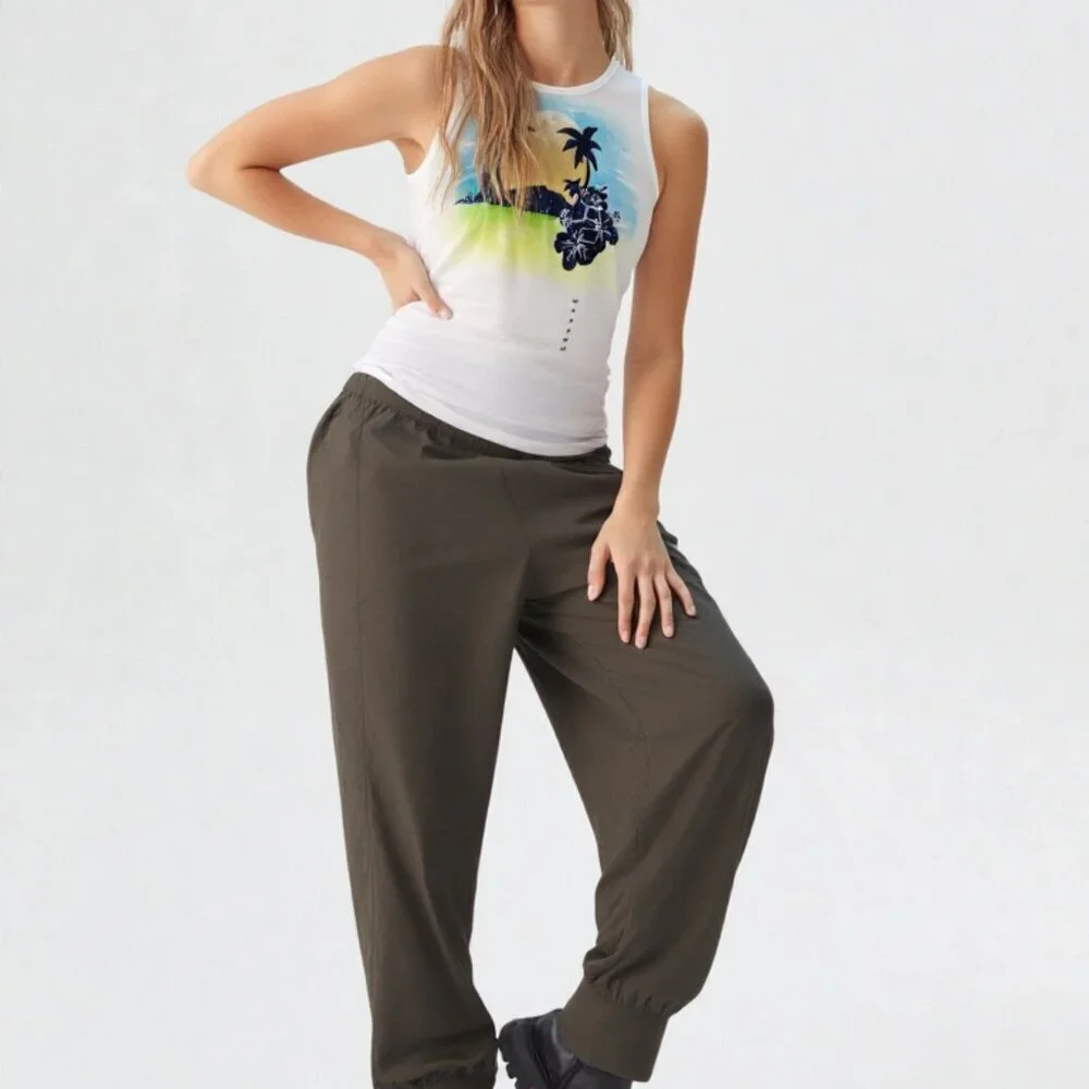 Set 2 pieces Sport pants Olive green Girls DSG/Tank top Justice Yellow Size 14 g
